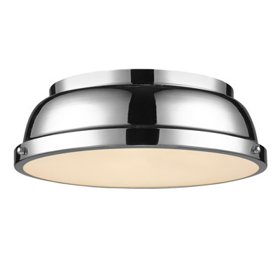 Calico 2 Light Steel Flush Mount
