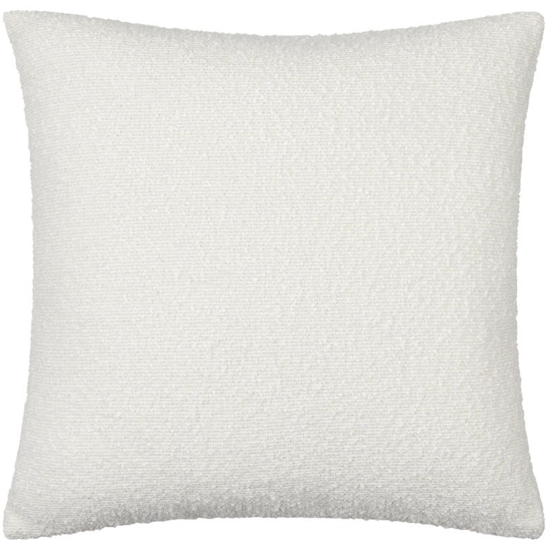 Coussin décoratif Amalfi Boucle, Blanc, Housse de coussin seulement - sans coussin, 20 po x 20 po