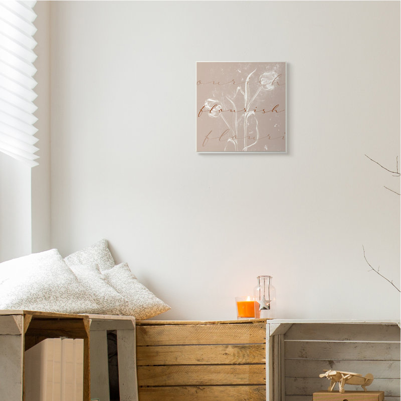 Nature morte avec tulipe rétro, Plaque murale, H 12 po x l 12 po x P 0,5 po