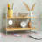 Desktop Shelf Organizer, Small Wood Countertop Bookshelf Adjustable Desktop Organizer Office, Desk Storage Tabletop Display Shelf For Home Office Kids Dorm (Wood Black Frame)-992811732