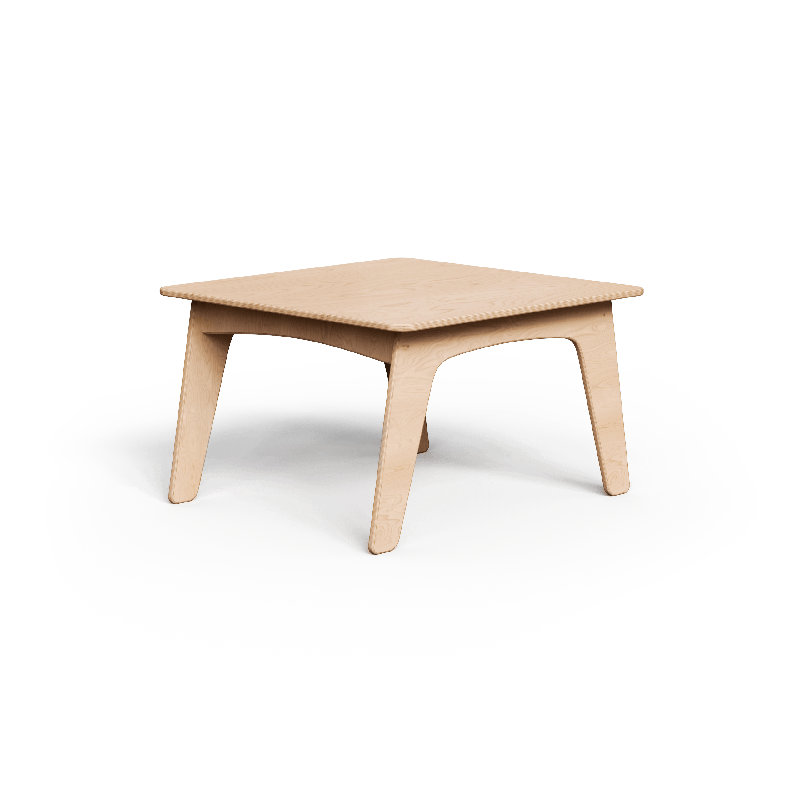 Table carrée Montessori, H 22 po x L 36 po x l 36 po