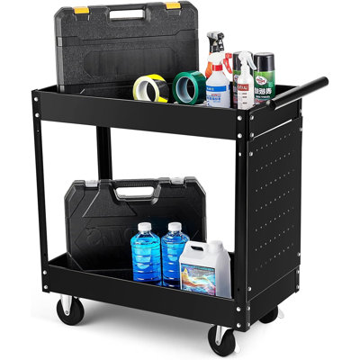 2 Tier Rolling Tool Cart