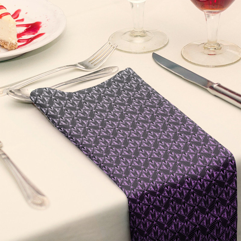 Serviette de coton art déco classic, Dégradé mauve, H 0,1 po x l 22 po x P 22 po, Sergé de coton