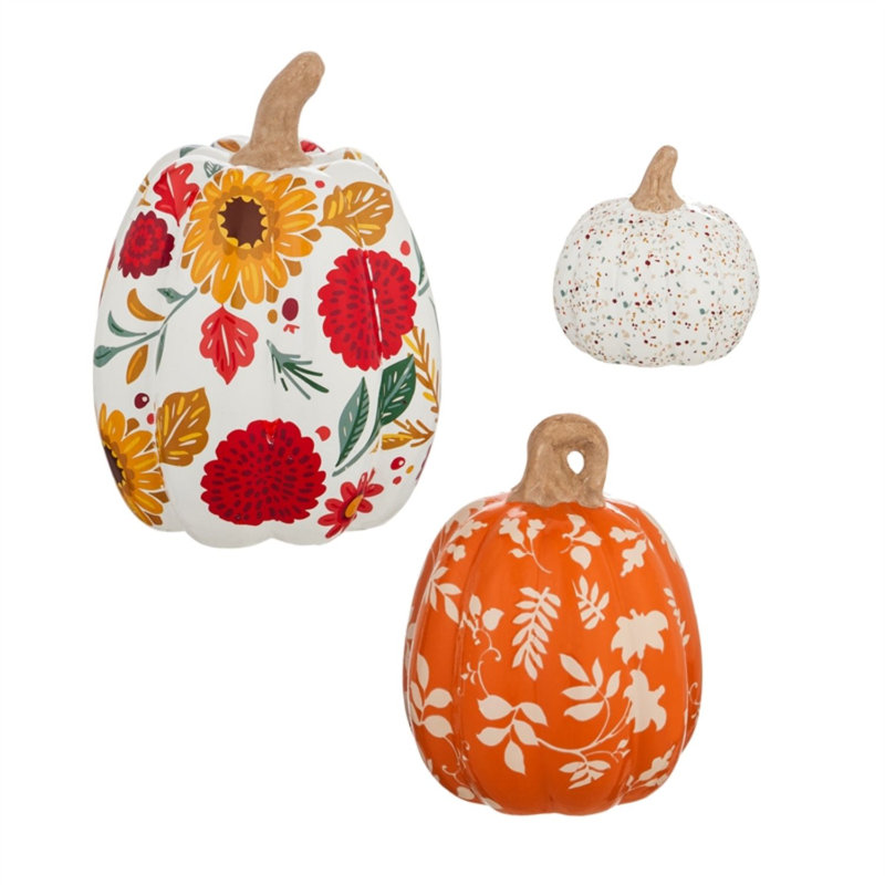 Ensemble de 3 figurines citrouilles