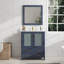 Ensemble de meuble-lavabo autoportant 30 po avec plateau en céramique et miroir assorti Brescia-62326223