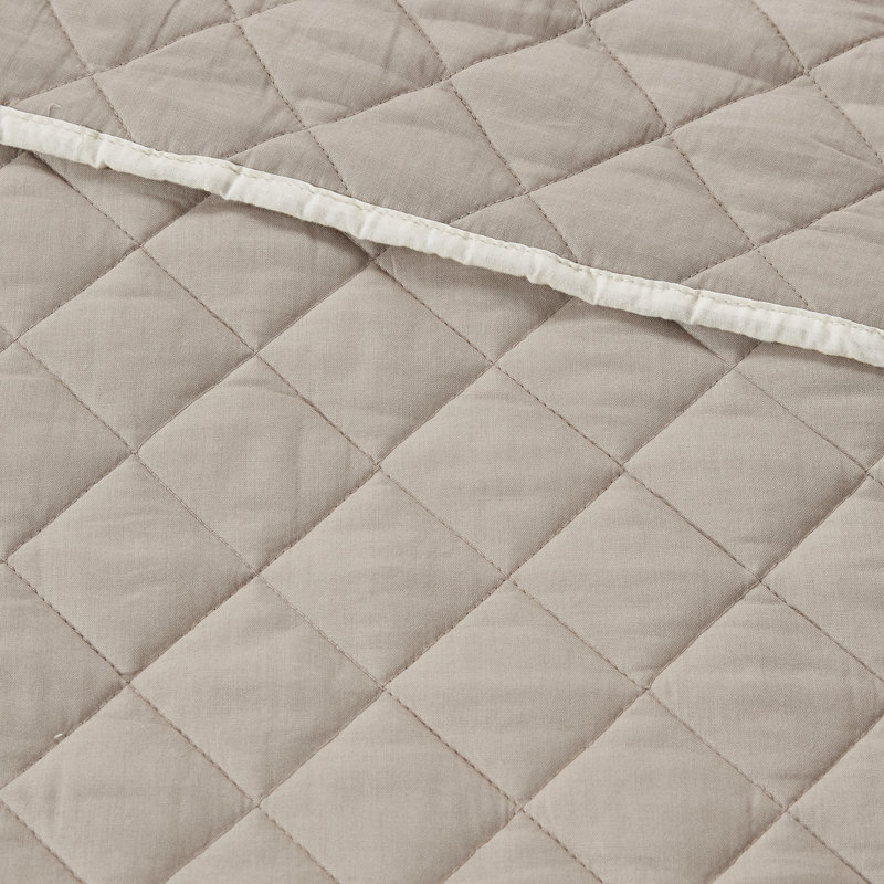 Ensemble de lit de jour en coton 6 pièces kaki - hypnotisant, ajustement de matelas simple, matelassage à losanges, rembourrage, 6 literie lavable à la machine