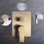 Système de douche 10 pouces, robinet de pluie qui fusionne, acier inoxydable doré brossé, équilibré, 3 échangeurs, ensemble de fusion mural, modificateur,-121629338