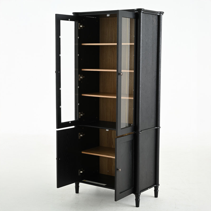 Vitrine 73,25 po H avec rangement