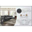 Fauteuil d'appoint en chenille noir sans accoudoirs, canapé simple modulaire moderne pour le salon et coin lecture, fauteuil club surdimensionné confortable