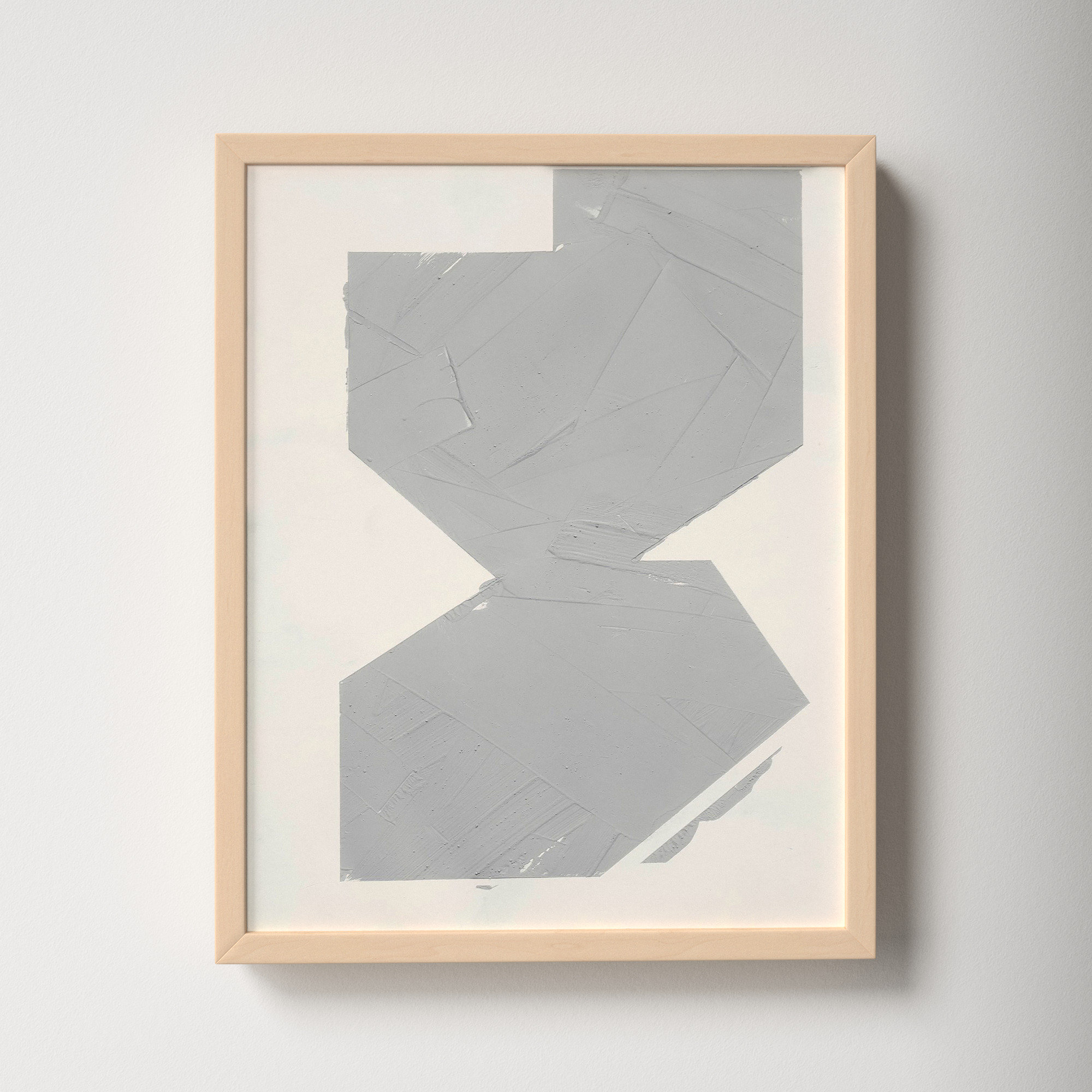 Equipoise In Greige II by Ivo Stoyanov, 16" W x 20" H, Cream