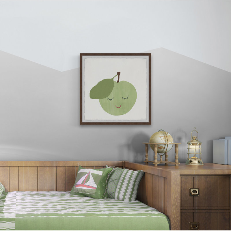 Bergstrom Sleepy Green Apple, reproduction encadrée, H 24 po x l 24 po x 1,5 po
