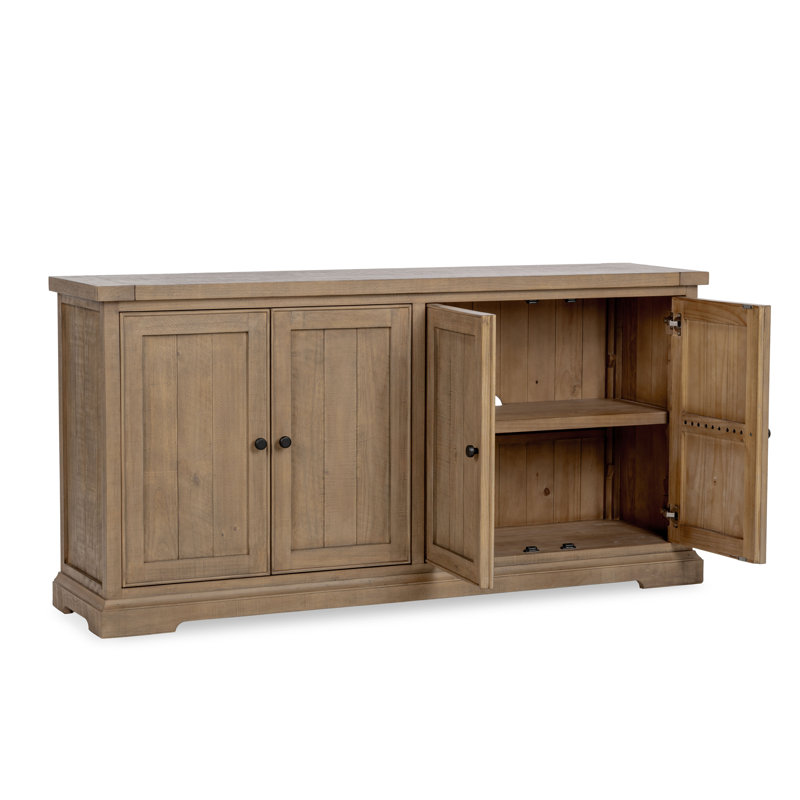 Buffet en bois de pin récupéré à 4 portes Vienna