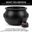 The Holiday Aisle Halloween, paquet de 2 chaudrons en plastique noir avec brumisateur multicolore-573344475