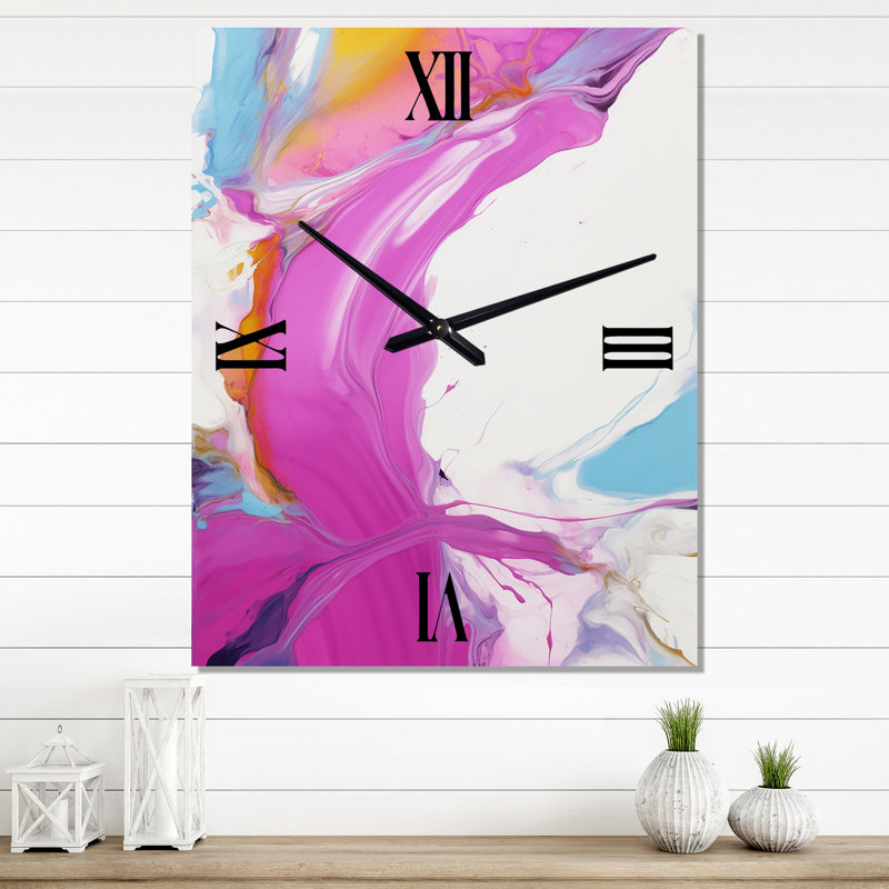 Flusion Illusions I - Horloge murale abstraite, Petit