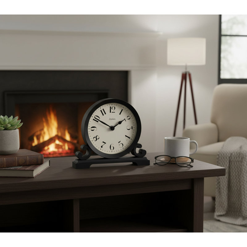 Analogue Electric Tabletop Clock, Black