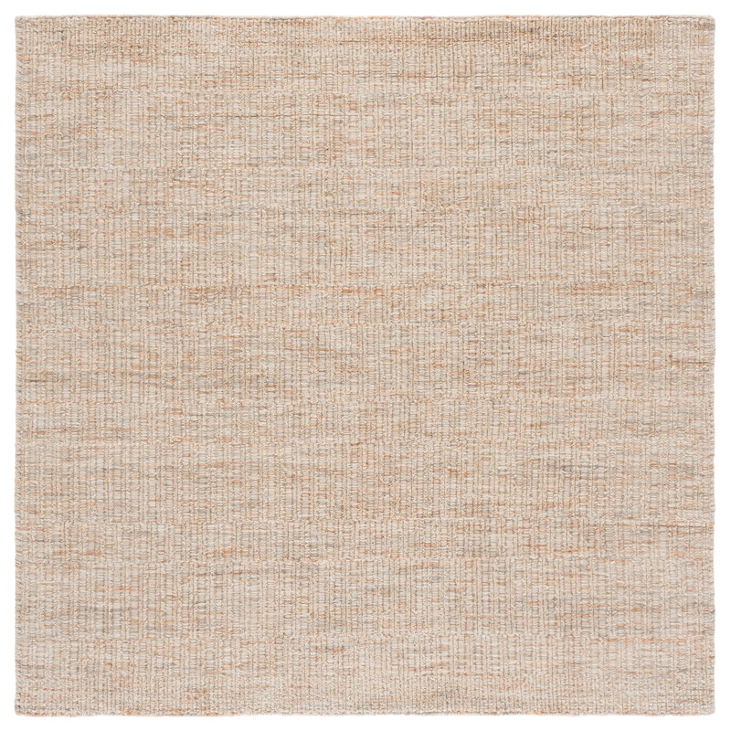 Natura 230 Hand Woven Wool Pile No Pattern Rug, Square 6'