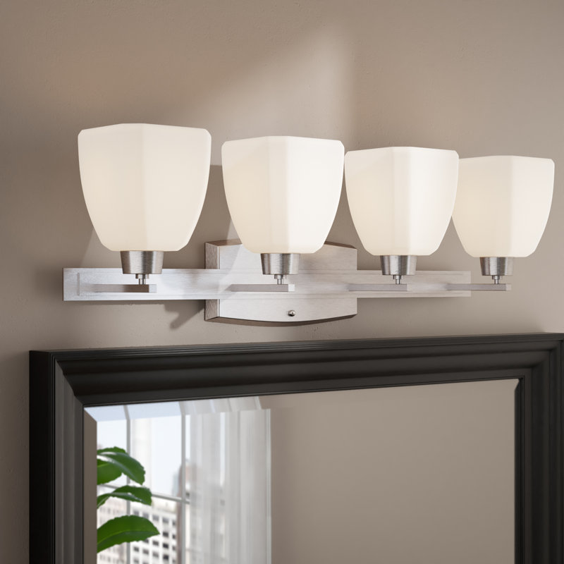 Éclairage pour meuble-lavabo 4 lumières Ellenberger, Nickel satiné brossé