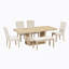 Ensemble de table de salle à manger à rallonge 6 pièces Contemporary pour une expérience repas sophistiquée et confortable