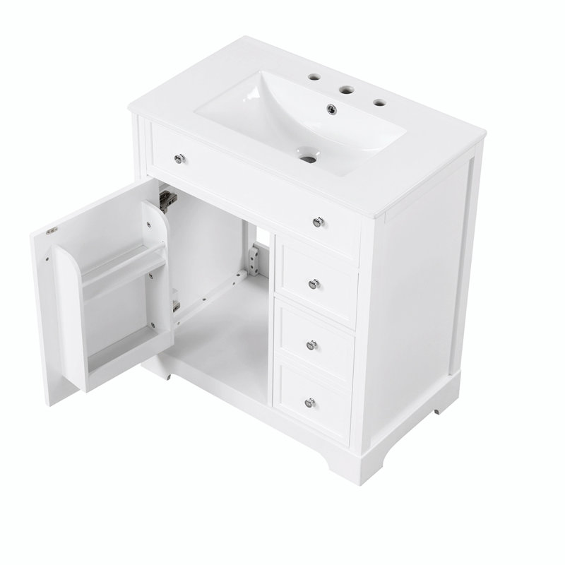 Ensemble de meuble-lavabo simple 30 po avec plateau en céramique Sylvi