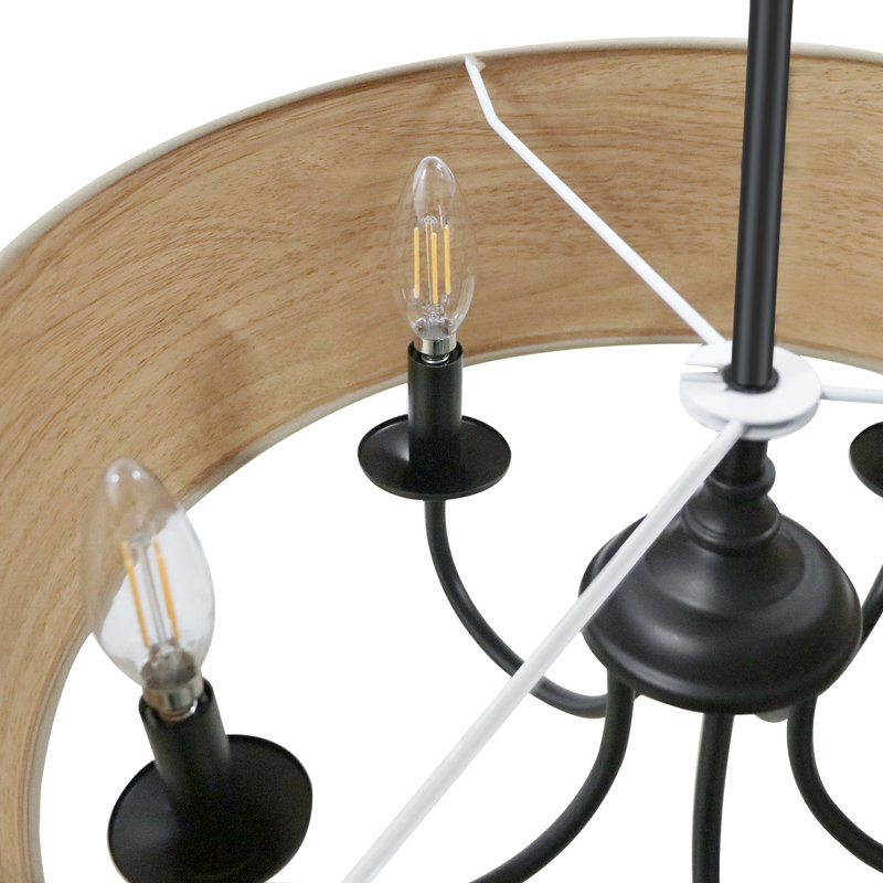 Chakya 5 - Light Dimmable Drum Chandelier