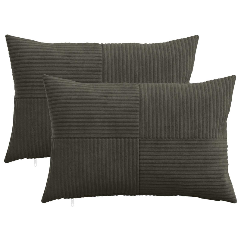 Navy Blue Cushion Cover, Rectangle 50cm H x 80cm W, Anthracite