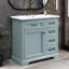 Meuble-lavabo 36 po avec lavabo gris en céramique solide, 4 tiroirs, porte de lavabo en céramique silencieuse-1976186701