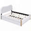 Lit plateforme tapissier avec pieds de support en bois et lit gigogne simple-927803303-927803302