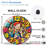 Colorful Wall Clock with Unique Design for Home Decor Art - 12'' Modern Glass Wall Clock