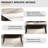 55.12" Modern Artificial Stone Straight Edge Black Metal Leg Dining Table-Can Accommodate 6 People(Dining Table Only)-191701226