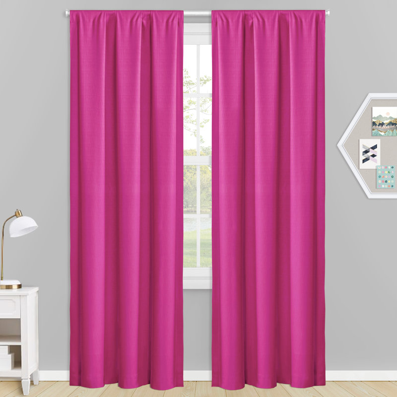 Morelock Blackout Curtain Pair, Raspberry