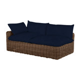Montecito 75.25" Wide Outdoor Wicker Right Hand Facing Loveseat with Cushions