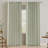 Linen Curtains for Living Room 2 Panels Back Tab Loop Pocket Textured Light Filtering Semi Sheer Rustic Farmhouse Boho Curtain for Bedroom , Sage-16304807-16304815