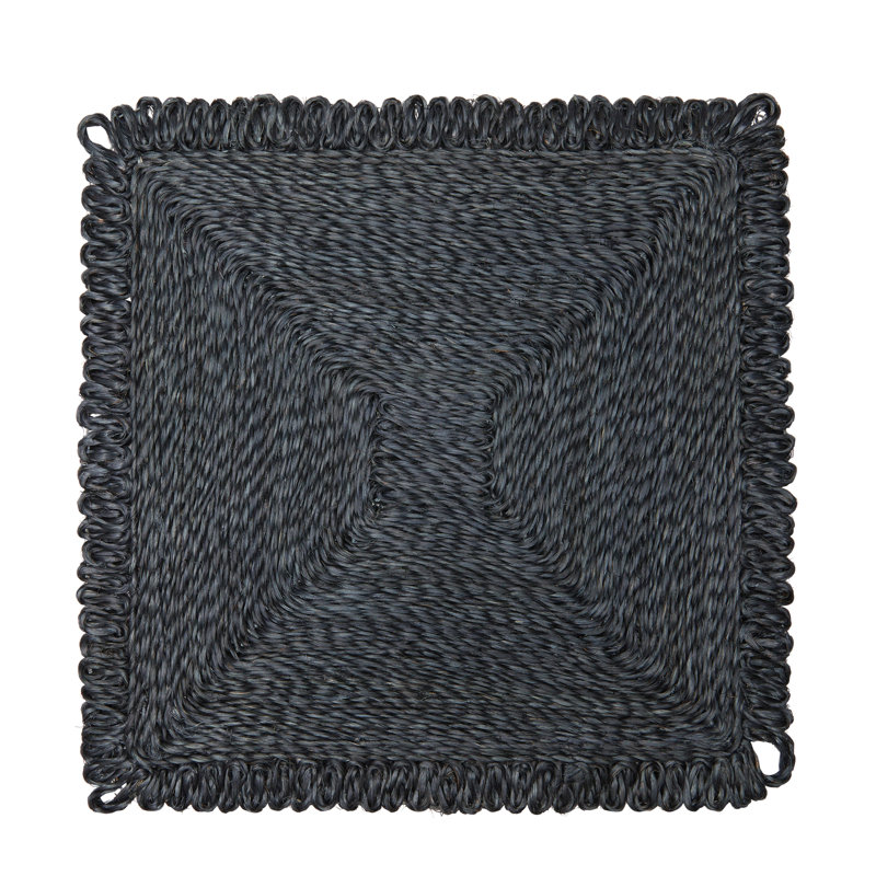 Loopy Square Place Mat, Navy