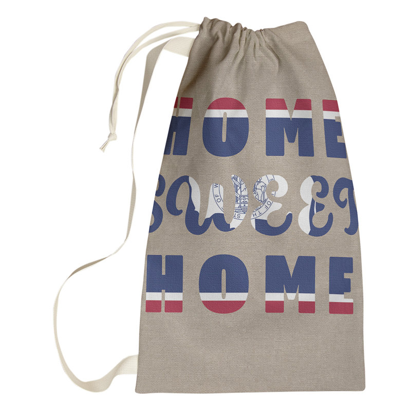 Sac à linge Home Sweet Home, Grand (H 76,5 po x l 29,5 po x P 1,5 po), Wyoming