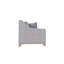Causeuse large de 59 po en gris avec pieds en bois massif Reyonna