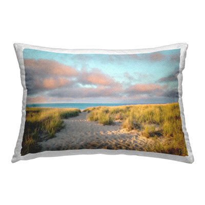 Beach Stepping Path Outdoor Printed Pillow by Brooke T. Ryan