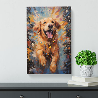 Golden Retriever Action Painting No.2 - Print