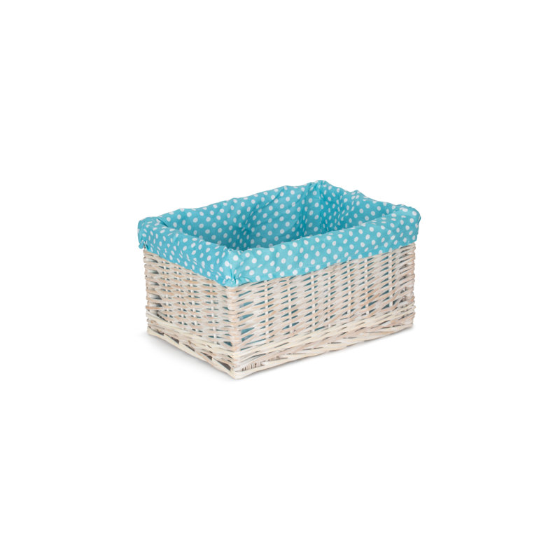 Wicker Willow Storage Basket with Lining, Large