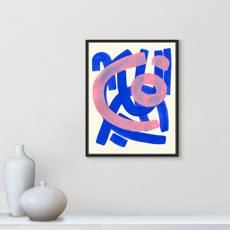 Impression Funky Beat par Haniff, Framed Canvas, L 23,5 po x H 29,5 po, Black Floater