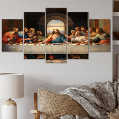 Masterpiece The Last Supper Of Today - Spiritual Wall Decor - 5 Panels