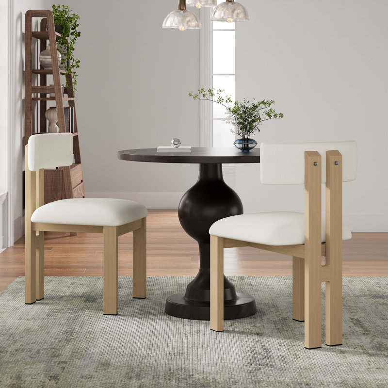 Wille 3-Piece Round Bistro Set, Beige/Natural 