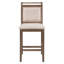 Ensemble de table de salle à manger à hauteur de comptoir en bois 3 pièces avec 2 chaises rembourrées pour petit espace, brun-128982054-128982056-128982057-128982060
