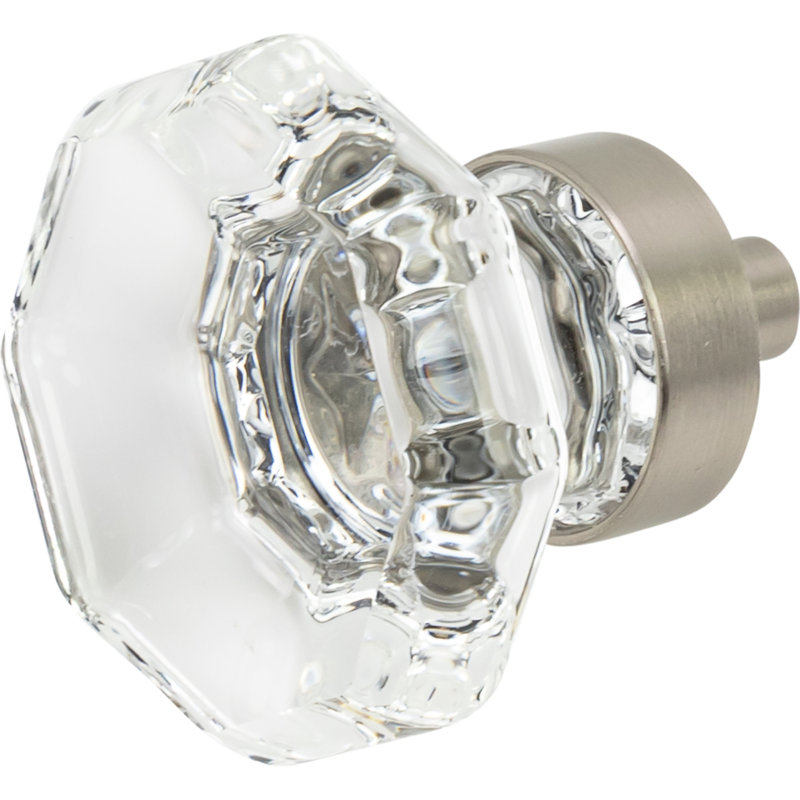 1 5/16" Length Geometric Knob Multipack, Brushed Satin Nickel