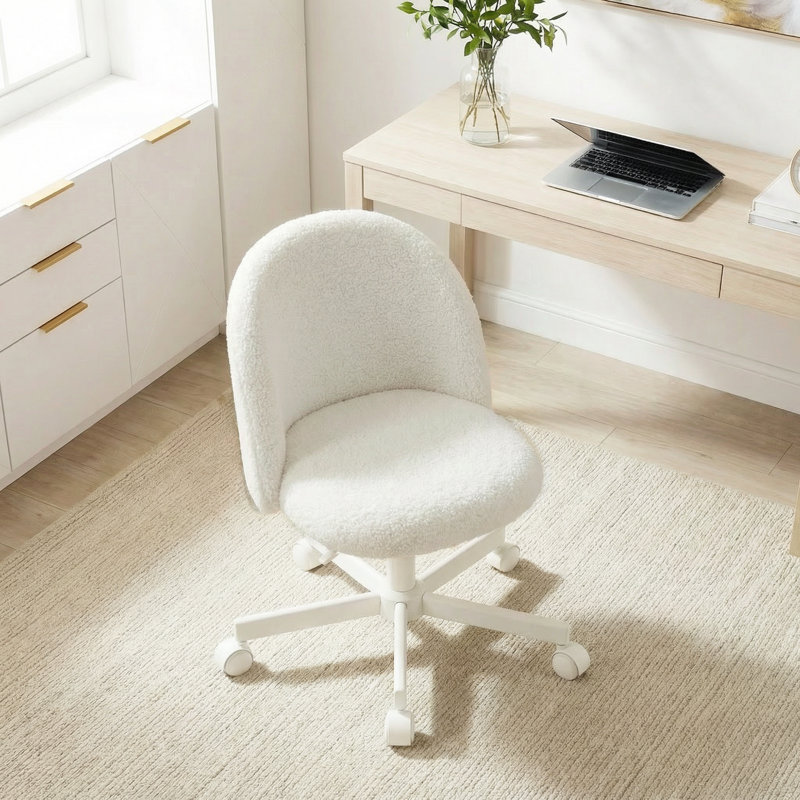 Fauteuil de bureau Home Chair, Blanc, Blanc