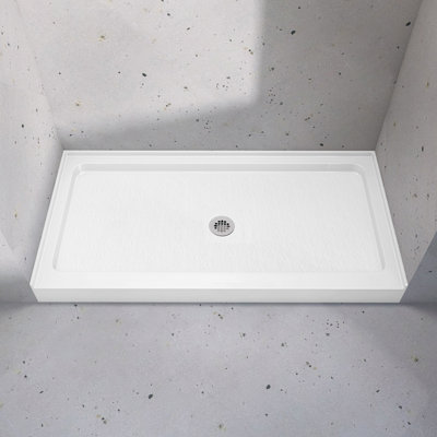 30 po P x 60 po X P 5 1/2 po Base de douche à seuil simple H Drain