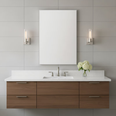 Sarita 1 Light Bathroom Bedroom Wall Fixture With Clear Ribbed Shade