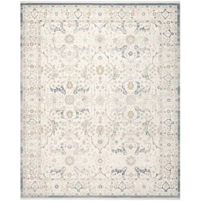 Tapis d'intérieur vintage bleu clair Pardis 2,39 m x 3 m