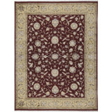 Hand-Knotted High-Quality Red and Brown Area Rug
