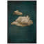Œuvre de décoration murale minimaliste de tons bicolores bleu marine foncé 2-98126547-98126546