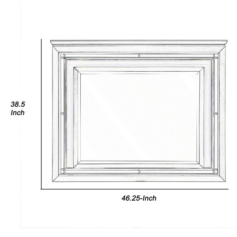 Miroir biseauté, Argent